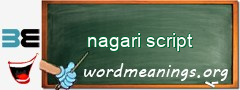 WordMeaning blackboard for nagari script